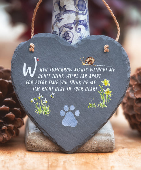 Paw Print When Tomorrow Starts - Slate Heart